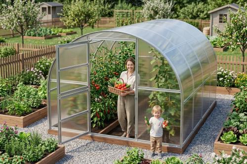 skleník LANITPLAST TIBERUS 3x8 m PC 4 mm