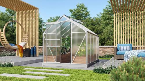 skleník VITAVIA VENUS 5000 PC 6 mm strieborný
