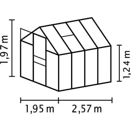 skleník VITAVIA VENUS 5000 PC 6 mm strieborný