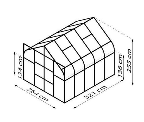 skleník VITAVIA DIANA 8300 PC 4 mm čierny