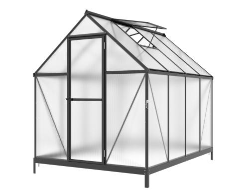 skleník LANITPLAST SARANA 6x8 PC 4 mm čierny