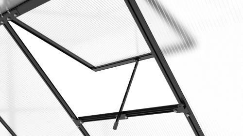 skleník LANITPLAST SARANA 6x8 PC 4 mm čierny
