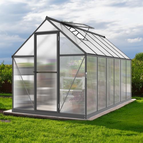 skleník LANITPLAST SARANA 6x12 PC 4 mm čierny