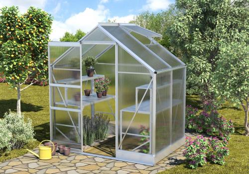 skleník VITAVIA APOLLO 2500 PC 6 mm strieborný