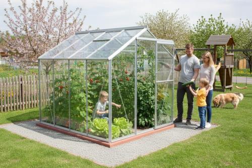 skleník LANITPLAST LIMES Viva V6/2 1,97x2 m číre sklo 3 mm